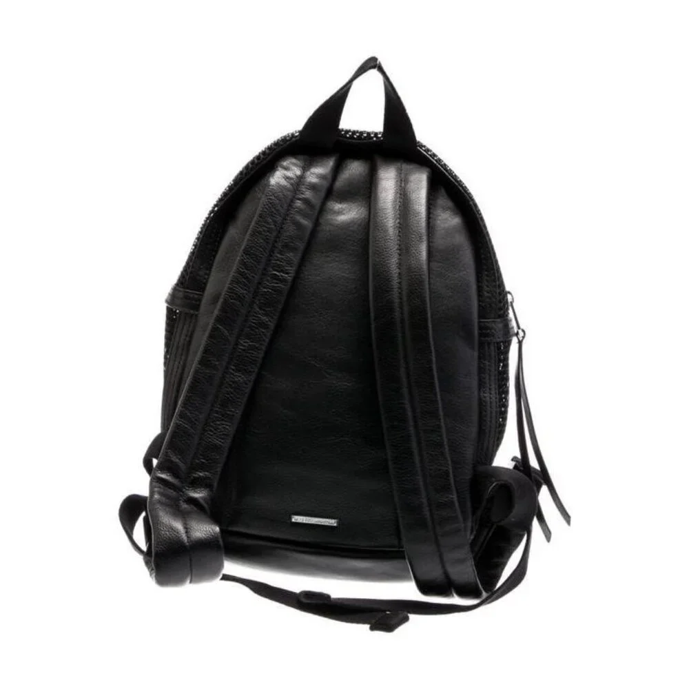 Rebecca Minkoff Mini MAB Backpack Black Mesh Leather Trim NWT